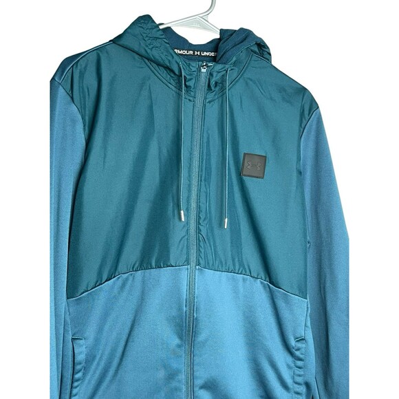 Under Armour UA Storm Essential Swacket Jacket Hoodie Fleece Full Zip Blue M - Picture 2 of 16